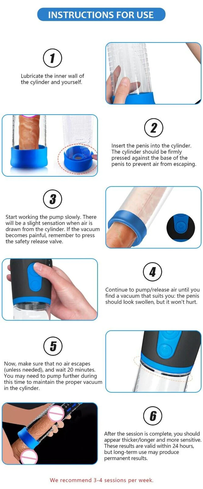 Performance manual vacuum pump for men — Rouge Paris